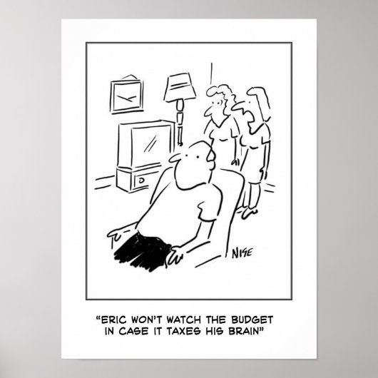 Man kijkt niet naar het budget op tv poster (Voorkant)