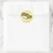 man-kikker met klassieke ronde sticker (Tas)