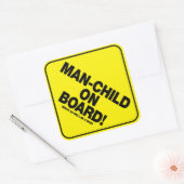 Man-kind aan boord! Sticker voertuigwaarschuwing (Envelop)