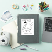 Man klaagt over weer Cartoon. Sticker (iPad Cover)