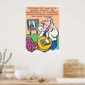 Man klaagt per telefoon over tv-uitzending poster (Keuken)
