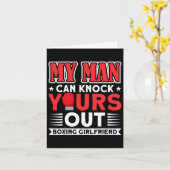 Man Knock Yours Out Boxing Vriendin Gifts Kaart (Gele Bloem)