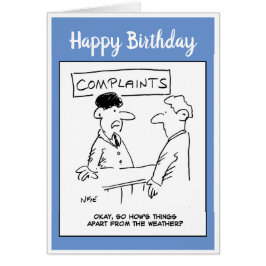 Man komt in het klachtenbureau over het weer