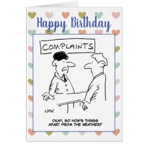 Man komt in het klachtenbureau over het weer