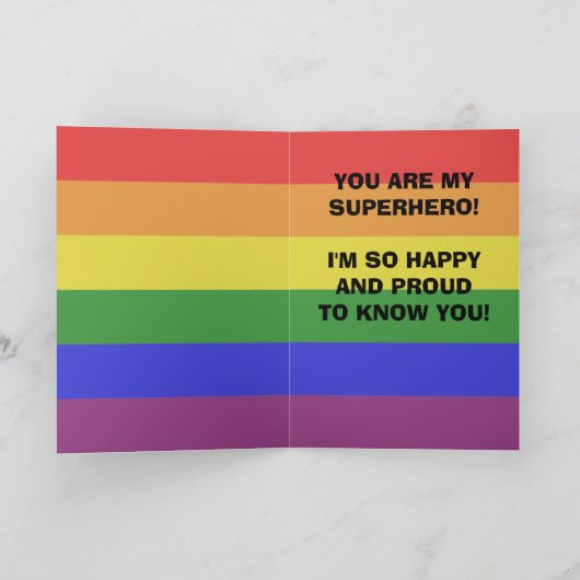 Man komt uit superheld Kaart (Binnen)