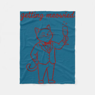 Man krijgt meowied grappige kat huwelijksbruid bru fleece deken