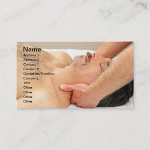 Man krijgt nekmassage visitekaartje