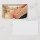 Man krijgt nekmassage visitekaartje (Voorkant / Achterkant)