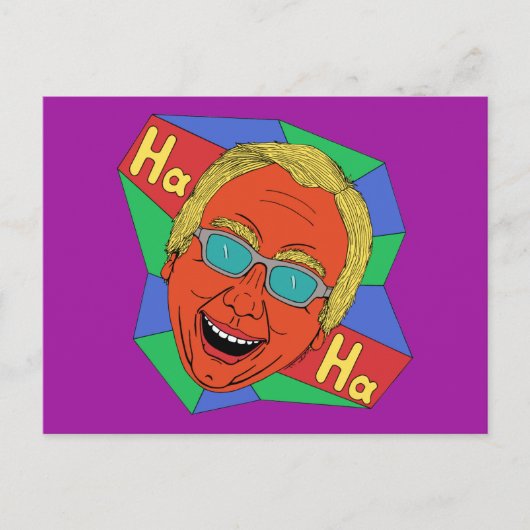 Man lachen (artistieke zelfportret) briefkaart (Voorkant)