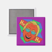 Man lachen (artistieke zelfportret) magneet (Voorkant / Achterkant)