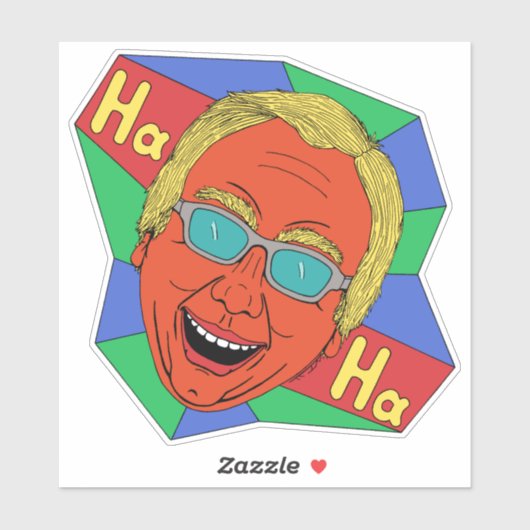 Man lachen (artistieke zelfportret) sticker (Vel)