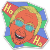 Man lachen (artistieke zelfportret) sticker (Voorkant)