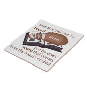 Man leeft niet van een brood met alleen maar keram tegeltje (Zijkant)