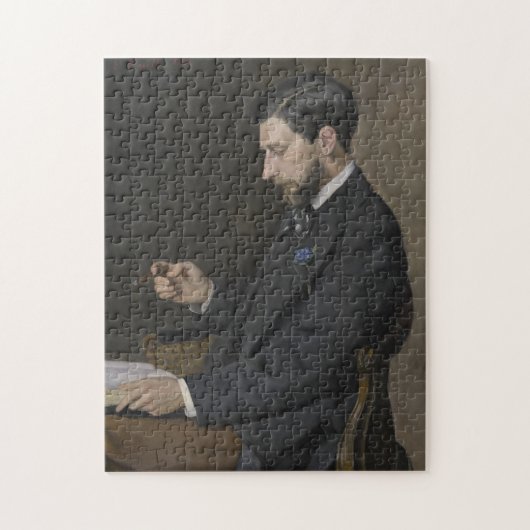 Man leest legpuzzel (Verticaal)