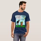 Man Leest Sundial T-Shirt (Rube Goldberg Art) (Voorkant volledig)