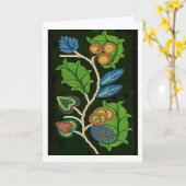 Man Leggings Native American Fine Art Kaart (Gele Bloem)