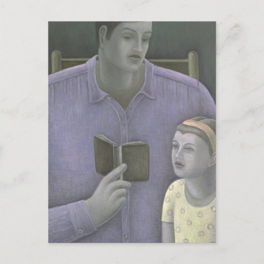 Man lezing naar Girl 2003 Briefkaart (Voorkant)