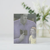 Man lezing naar Girl 2003 Briefkaart (Staand voorkant)