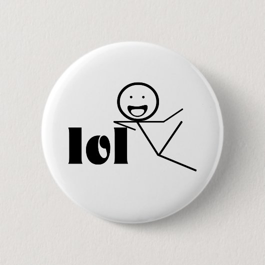 man lol stick ronde button 5,7 cm (Voorkant)