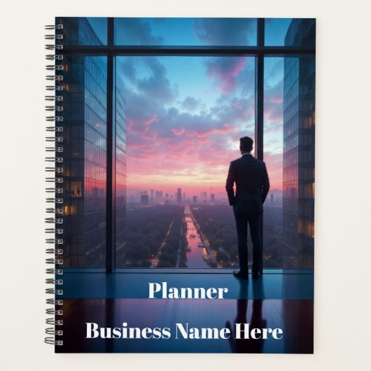 Man Looking Out Window Text Scheduling Projects 1 Planner (Voorkant)