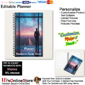 Man Looking Out Window Text Scheduling Projects 2 Planner