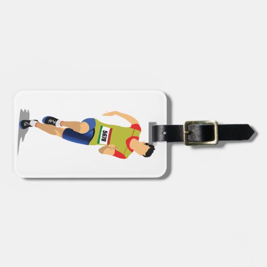 Man lopende Bagagelabels (Voorkant horizontaal)