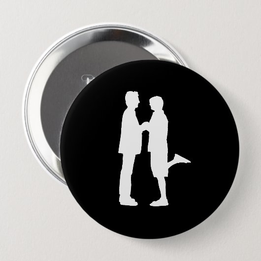 Man Love Ronde Button 4,0 Cm (Voorkant /achterkant)