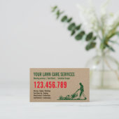 Man maaien gras garen zorg tuinieren landschap visitekaartje (Staand voorkant)