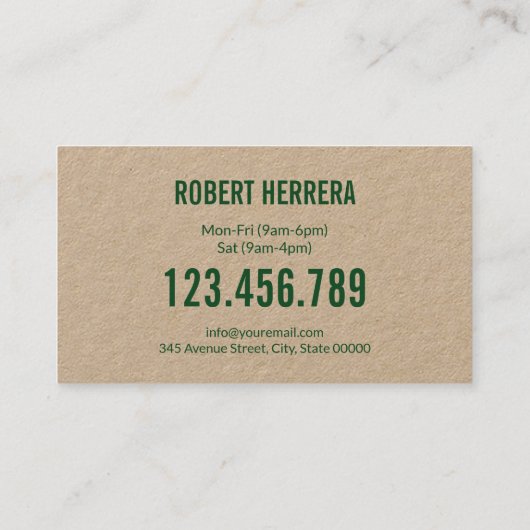 Man maaien gras garen zorg tuinieren landschap visitekaartje (Achterkant)