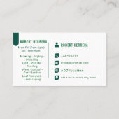 Man maaien gras garen zorg tuinieren landschap visitekaartje (Achterkant)