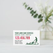 Man maaien gras garen zorg tuinieren landschap visitekaartje (Staand voorkant)