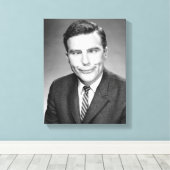 Man maakt gezicht canvas afdruk (Insitu (Houten vloer))