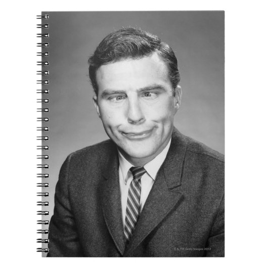 Man maakt gezicht notitieboek (Voorkant)