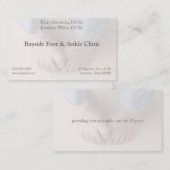 man maakt zich zorgen over zijn voeten visitekaart visitekaartje (Voorkant / Achterkant)