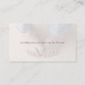 man maakt zich zorgen over zijn voeten visitekaart visitekaartje (Achterkant)