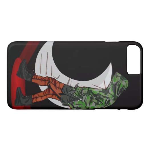 man maan Case-Mate iPhone case (Achterkant (Horizontaal))