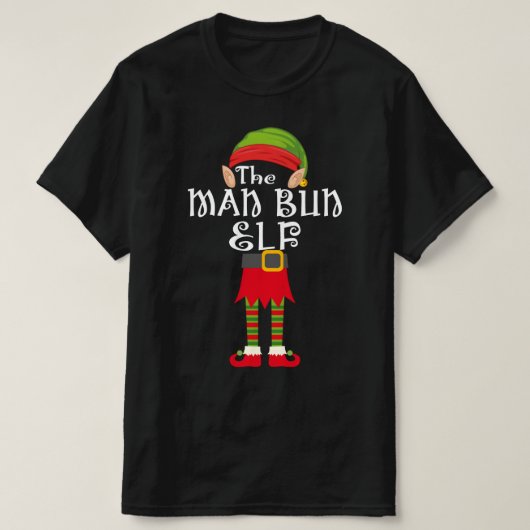 man maar elf familie die kerstmis bij elkaar past t-shirt (Design voorkant)