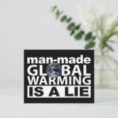 Man-Made Global Warming is een leugen Briefkaart (Staand voorkant)