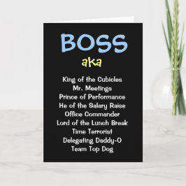 Man Man Boss Christmas Funny Cruel Joke Kaart