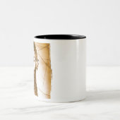 man manga anime uit baard in de verdraaide wereld tweekleurige koffiemok (Center)