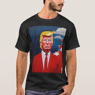 MAN_MANUAL LEADER DONALD TRUMP HALF HAND T-SHIRT