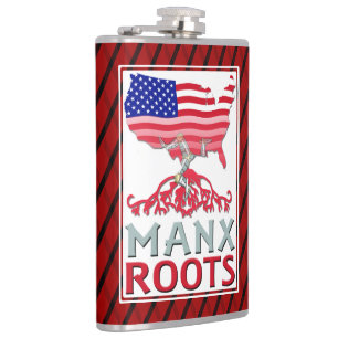 Man Manx American Hip Flask Heupfles