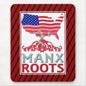 Man Manx American Mousemat Muismat (Voorkant)