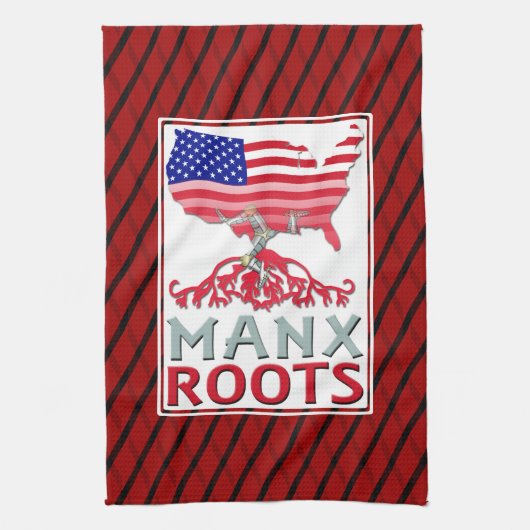Man Manx American Theedoek (Verticaal)