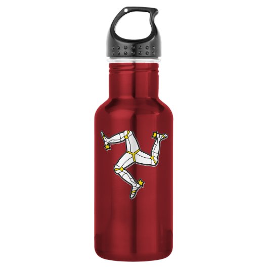 Man Manx vlag 3 leggen van Man triskelion Waterfles (Voorkant)