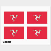 Man - Manx-vlag Rechthoekige Sticker (Vel)