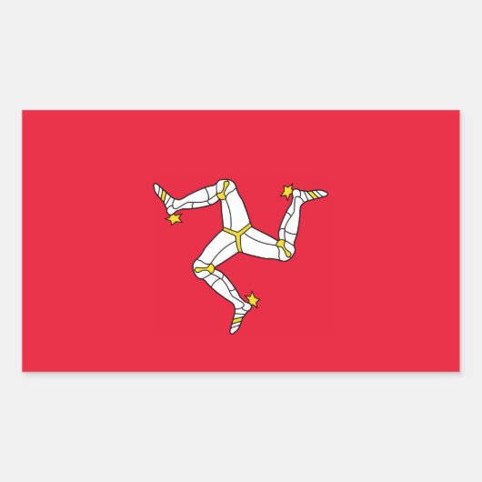 Man - Manx-vlag Rechthoekige Sticker (Voorkant)