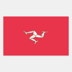 Man - Manx-vlag Rechthoekige Sticker