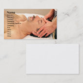 Man Massaging Male Face Visitekaartje (Voorkant / Achterkant)
