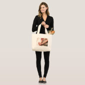 Man Massaging Male Foot Grote Tote Bag (Voorkant (model))